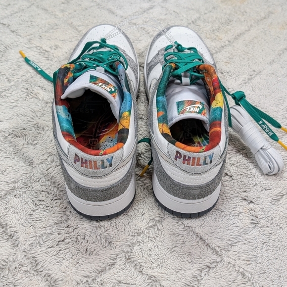 Nike Dunk Low Retro Premium Philly Shoes Mens Sz 13 White Green HF4840-068 NEW main image 4
